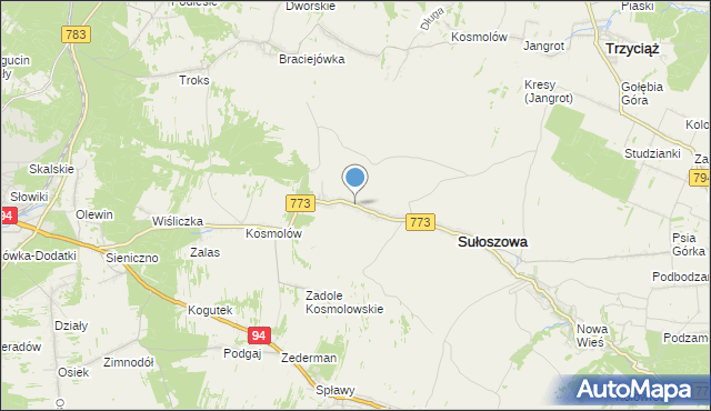 mapa Sułoszowa III, Sułoszowa III na mapie Targeo